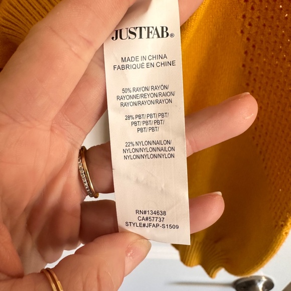 Open Stitch Short Cardigan in Golden Rod - Picture 12 of 14